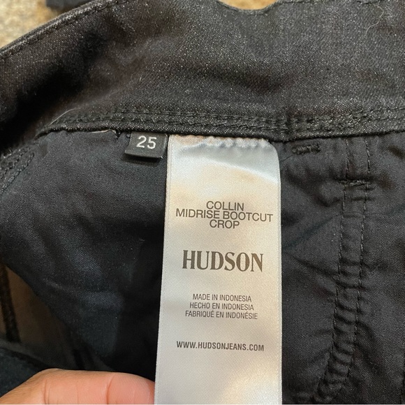 💙Hudson Collin Black Mid Rise Bootcut Crop Jeans - Picture 6 of 14